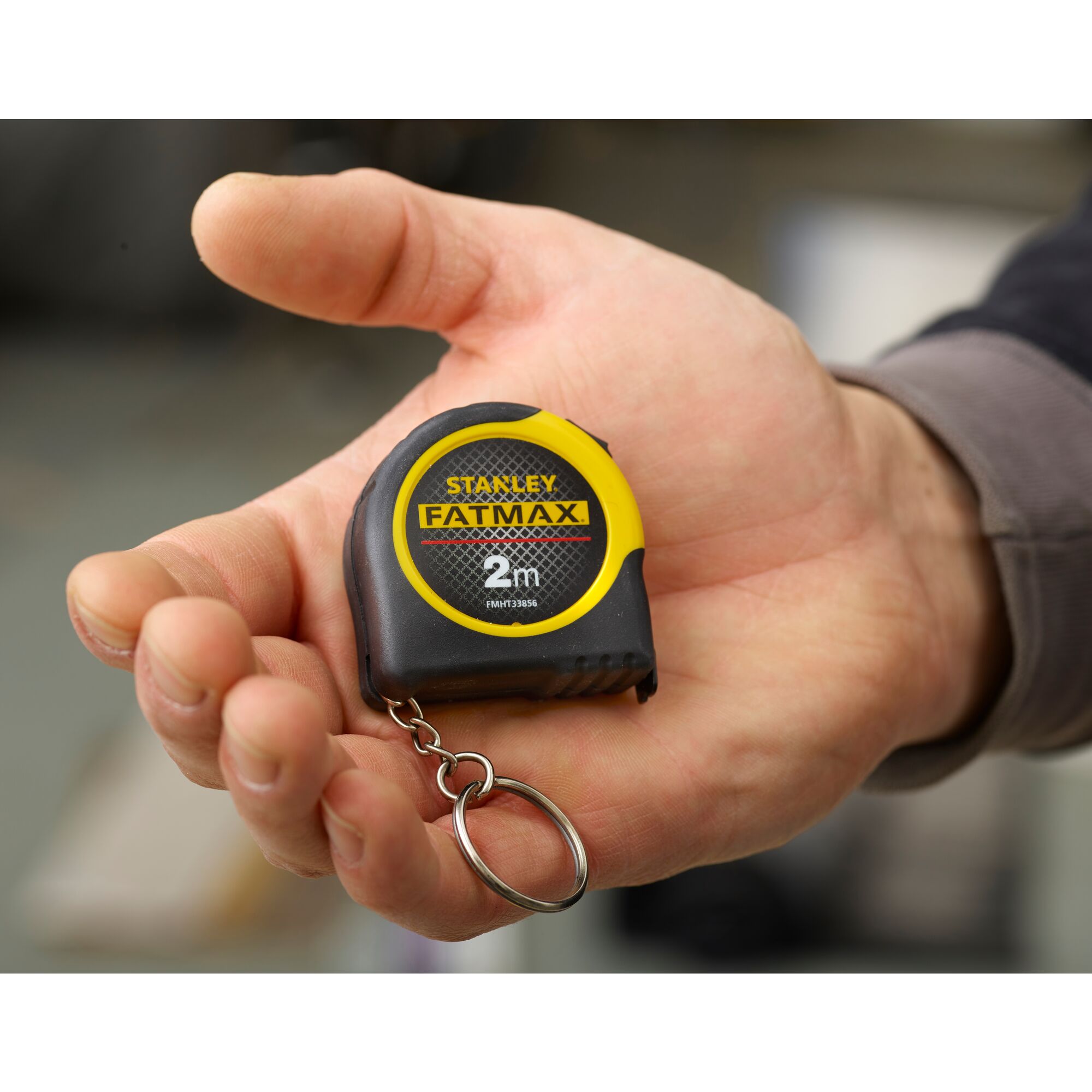 Stanley FatMax Pocket Key Ring Keychain Tape Measure 2m Width 13mm 
